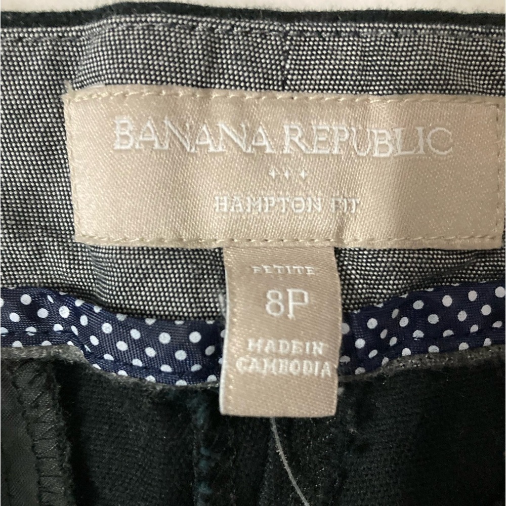 Banana Republic Women’s Size 8P Hampton Fit Black‎ Flat Front Shorts